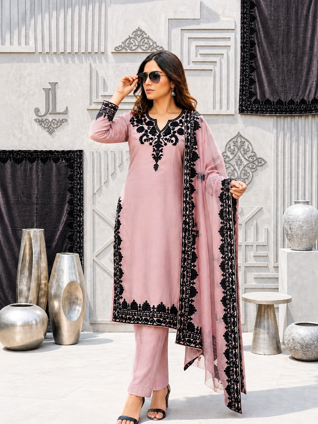 Mal Chanderi Suit Set